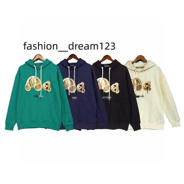 

plamhoodies sweatshirts designer fashionable angles plam angle headless bear embroidered star eyes hooded loose american men and women sweat, Black