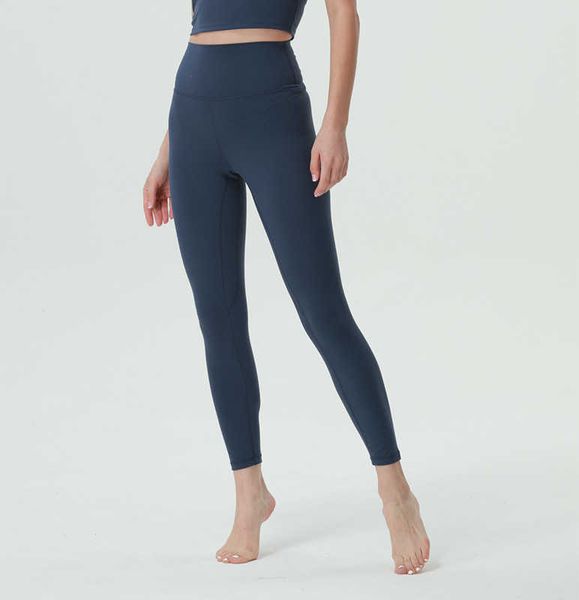 

ll-01 fitness running street 2021 yoga pants women tight sports gym workout leggings basic seam elastic waist stretch trousers