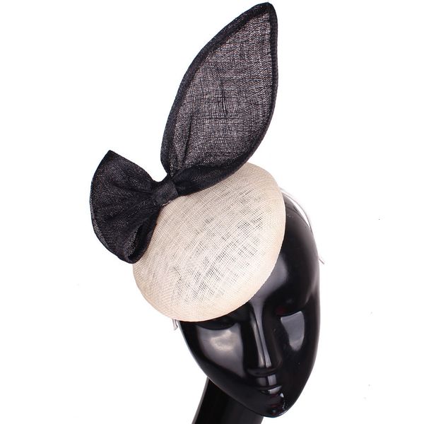 

berets wedding sinamay fascinator hat women party headpiece ladies church race chapeau cap headband headwear 230729, Blue;gray