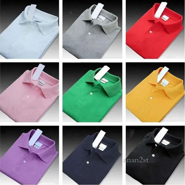 

designer big small horse polo shirt printing clothing men crocodile embroidery size s-6xl short sleeve summer casual, White;black