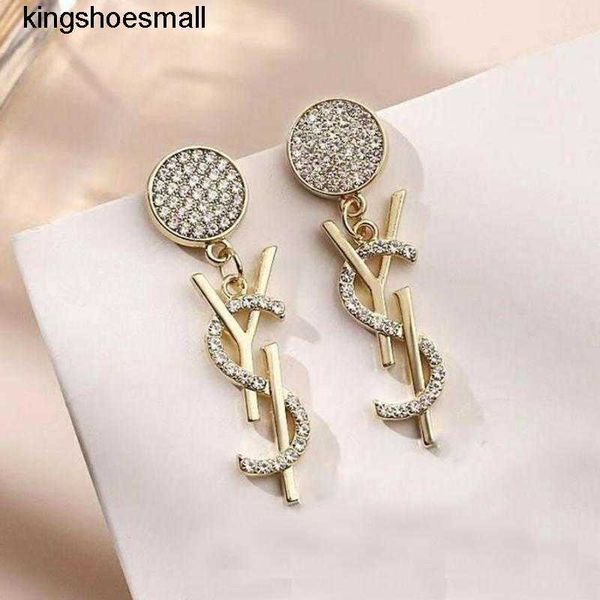 

fashion women designer earrings ear stud brand 18k gold plated designers geometry letters crystal earring wedding party jewerlry classic sty, Golden;silver