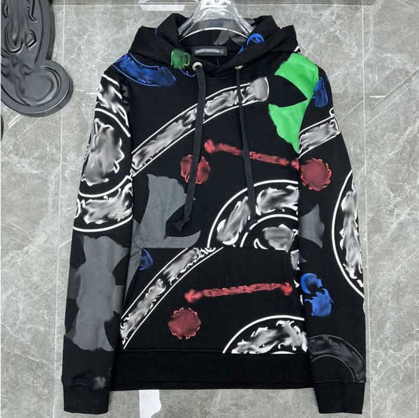 

fashion luxury men's sweatshirts jackets brandch hoodies zipper hooded men women designers sanskrit horseshoe cross pullover sweater ho, Black;brown
