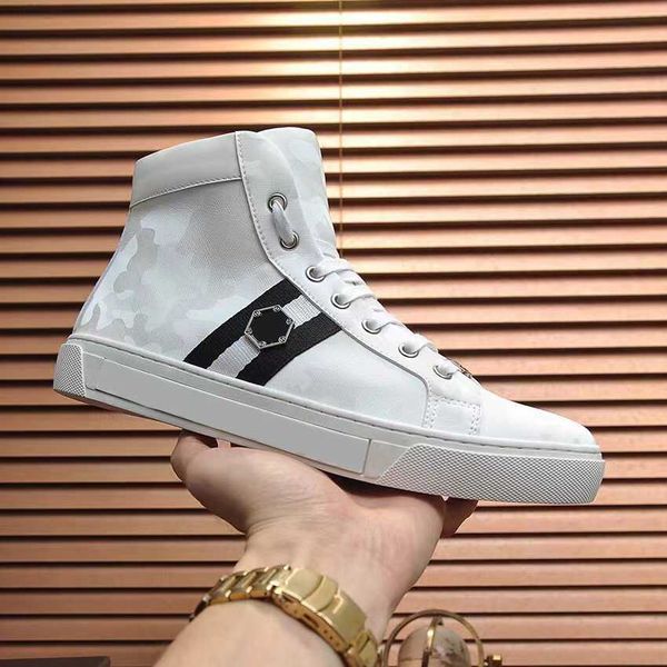 

2023 pp fashion leisure shoe man high sports sneaker casual shoes running color white and biack size size 38-45, Black