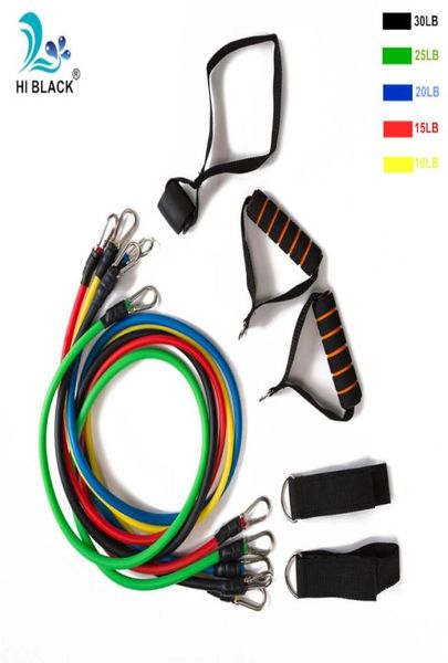 

17pcsset latex resistance bands set yoga exercise fitness band rubber loop tube bands gym door anchor ankle straps with bag kit2645364