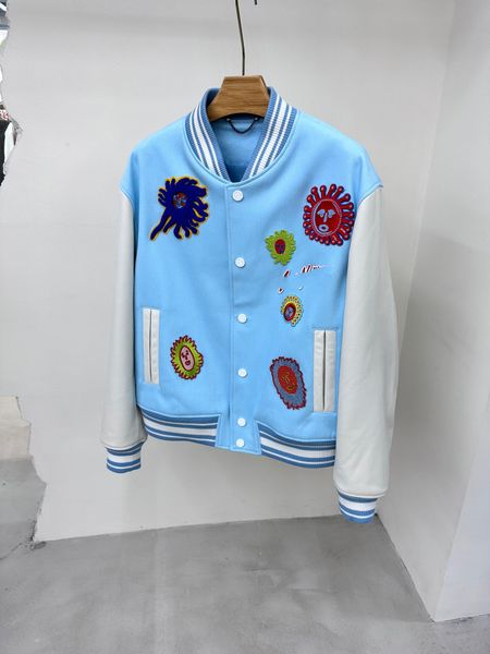 

23fw early autumn men's jacket baseball uniform women's purple jacket jacket sweater letter printing couple leisure street outdoor, Black;brown