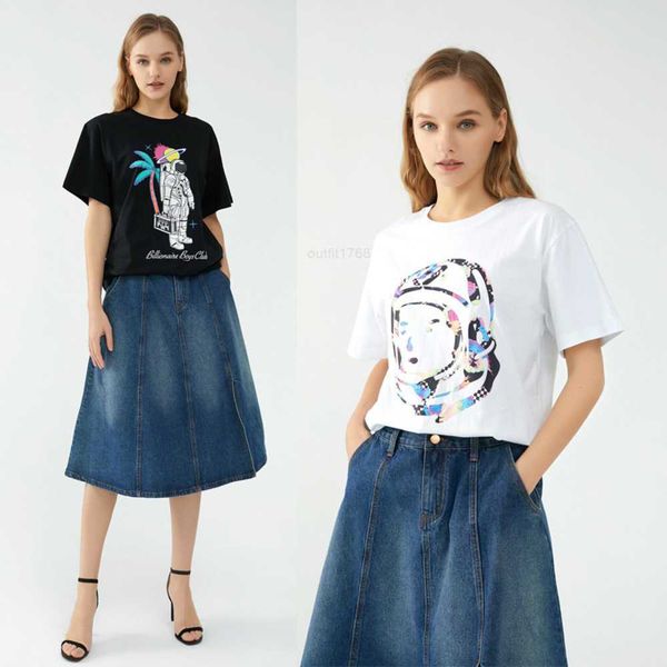 

new astronaut silhouette mid length t-shirt, White