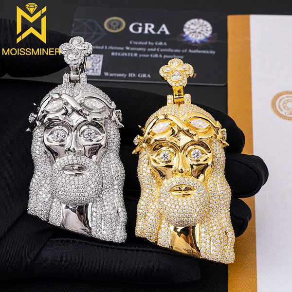 

pendant necklaces bflower jesus pendant necklaces for women men real diamonds s925 silver jewelry pass tester with gra 230728