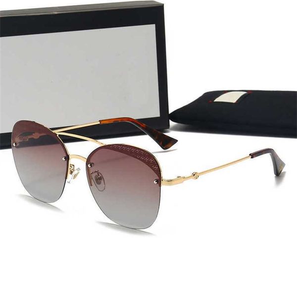 

56% off wholesale of sunglasses new frameless double beam colorful polarizer 0373 fashion driving versatile men's sunglasses, White;black