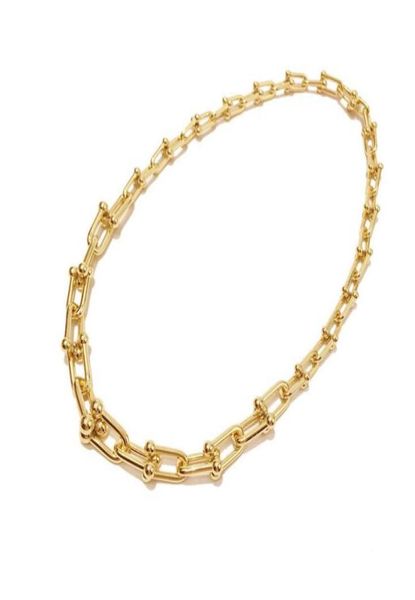 

stainless steel heart u type t necklace for women men lover fashion genuine jewelry rose goldsilvergold love enamel party gift6976026, Silver