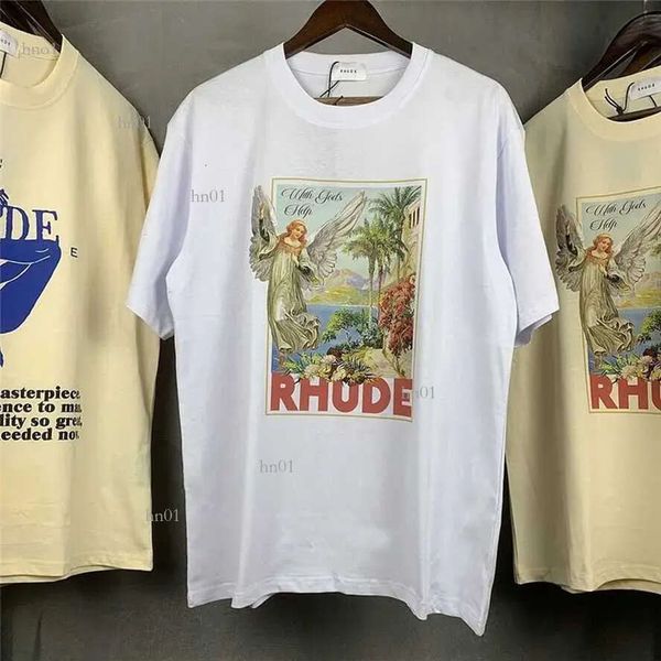 

men's t-shirts rhude t-shirt men women 1 rhude tee vintage oversize short sleeve t221202 s4, White;black