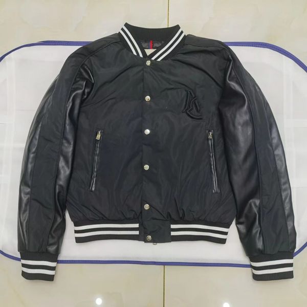 

men's jacket varsity jacket winter down coat designer jackets windbreaker duck down letter embroidery thick warm parka casual fashion, Black