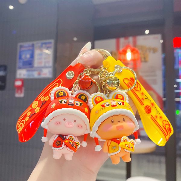 

fashion blogger designer jewelr cartoon tiger year tiger head animal keychain mobile phone keychains lanyards keyrings wholesale ys200, Slivery;golden