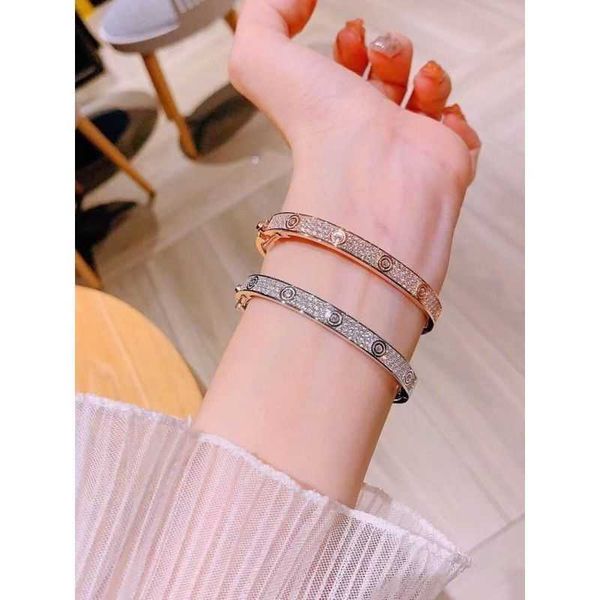 

wang jiaer's same sky star female full diamond love small design high grade light luxury couple bracelet male, Black