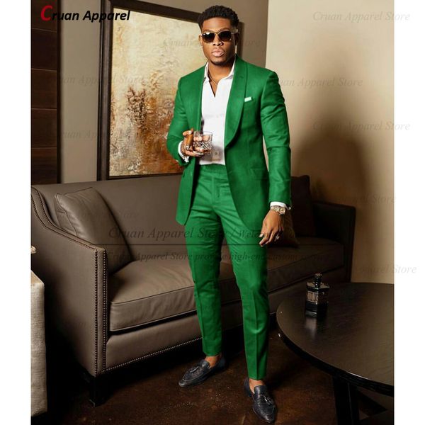 

men's suits blazers green suits for men tailor-made groom wedding suits tuxedo man blazer pants 2 pieces trendy fashion marriage costum, White;black