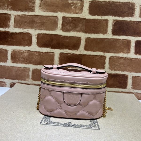 

designer luxury handbags purse matelasse mini handle bag 723770 ladies 2way boxed storage pink women fashion shoulder bag 9a g quality