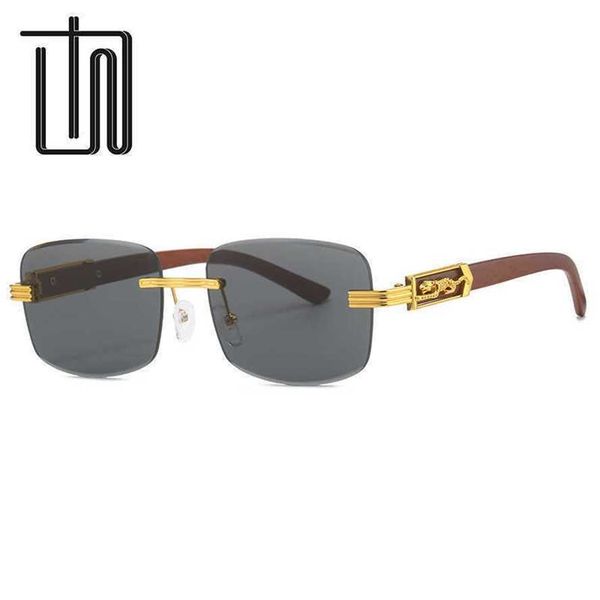 

50% off wholesale of new frameless leopard head 80038 personality modern sunglasses street p sunglasses, White;black