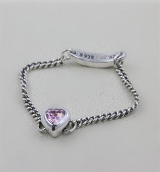 

2018 new 100% 925 sterling silver european jewelry spirited heart ring with pink cz fashion charm ring for women301i6323528