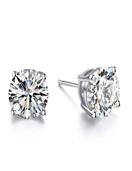 

9k14k18k gold classic four claws df simple setting moissanite earring beautiful forever brilliant stud with a certificate6191220, Golden;silver