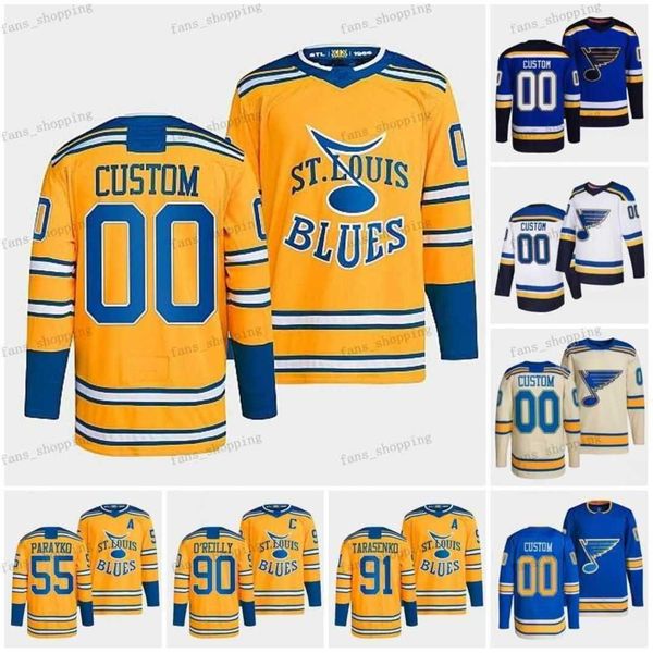 

#18 robert thomas reverse retro hockey jersey #50 binnington #25 kyrou #90 ryan o'reilly brayden schenn colton parayko wayne gretzky to, Black;red