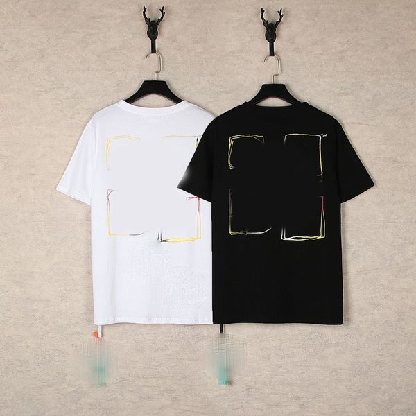

2023 summer men's t-shirt latest trend printed pattern letter design street off brand oversized beach sports running casual t-shirt eur, White;black