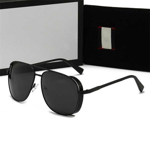 

56% off wholesale of sunglasses new men's and women's metal polarized fashion box driving korean street p sunglasses 7736, White;black