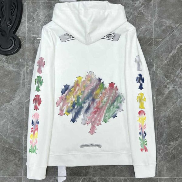 

men's luxury fashion sweatshirts jackets brandch hoodies zipper hooded men women designers sanskrit horseshoe cross pullover sweater ho, Black;brown