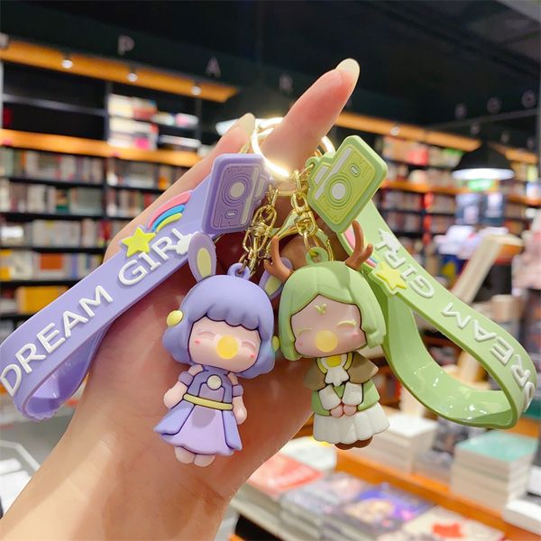 

fashion blogger designer jewelr cute bubble princess friend bag pendant pvc keychain mobile phone keychains lanyards keyrings wholesale ys22, Slivery;golden