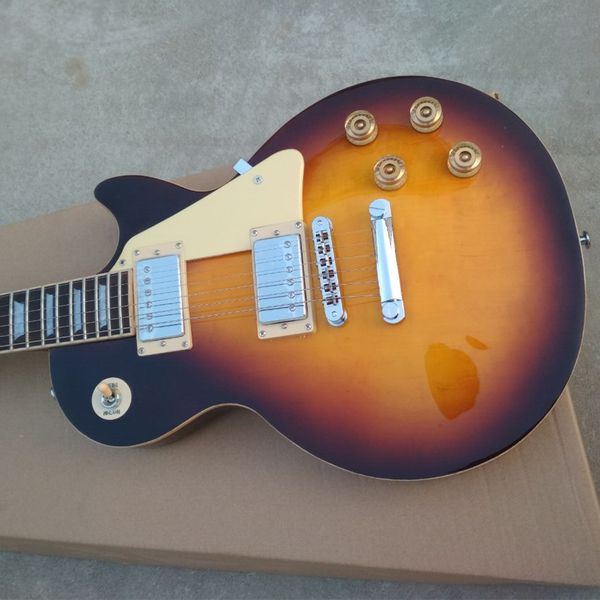 

lp standard bourbon burst maple solid mahogany electric guitar