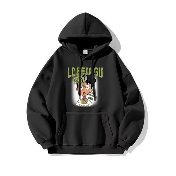 

23ss designer men sweatshirt hoodies autumn winter solid color american cartoon hip hop casual versatile clothes men black hooded hoodie sw