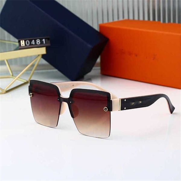 

52% off wholesale of sunglasses new women's popular large frame glasses overseas trend sunglasses male, White;black