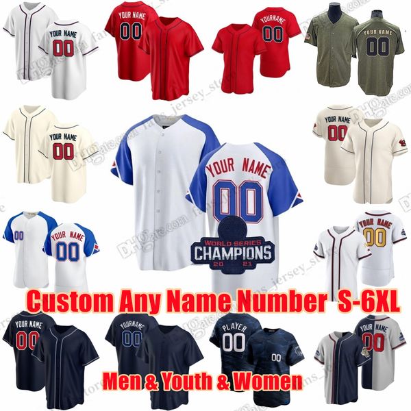 

s-6xl ronald acuna jr. baseball jersey eddie rosario ehire adrianza nick anderson orlando charlie morton spencer strider tonkin custom any n, Blue;black