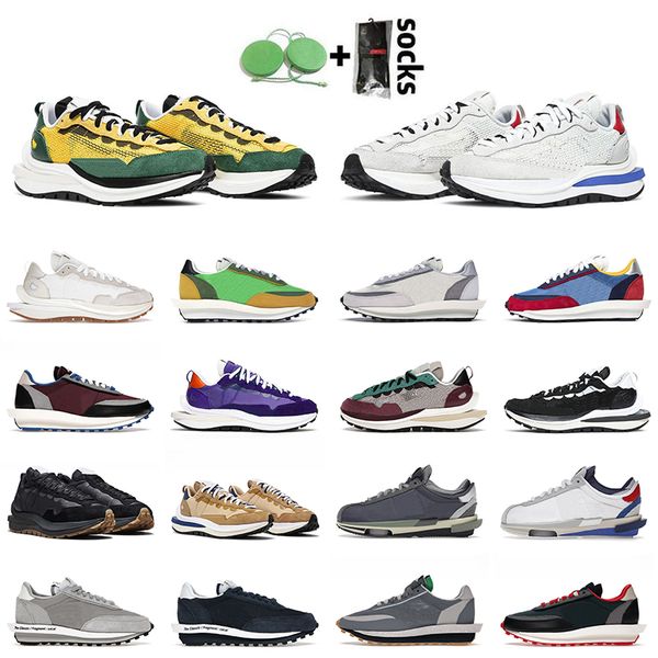 

og original sacais x fragment arrival blazer vaporwaffle running shoes mens womens waffles ldv grey bright citron sesame blue void black gum