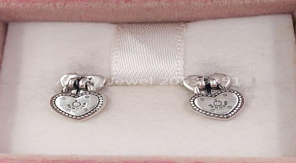 

andy jewel authentic 925 sterling silver studs love locks drop earrings fits european style studs jewelry 2965753389819, Golden;silver