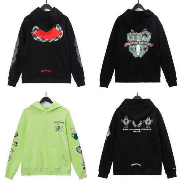 

men's luxury fashion sweatshirts jackets brandch hoodies zipper hooded men women designers sanskrit horseshoe cross pullover sweater ho, Black;brown