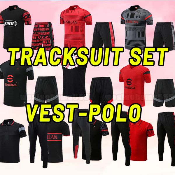 

ibrahimovic 23 24 soccer tracksuits ac milans giroud r. leao bennacer kessie romagnoli calhanoglu tonali rebic 2023 2024 football shirt mail, Black