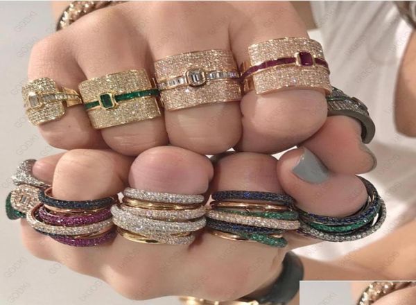 

wedding rings victoria wieck luxury jewelry 925 sterling sier priincess cut mti z cz diamond gemstones party women wedding sta5736725, Slivery;golden