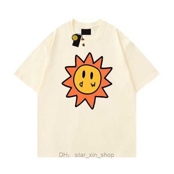 

drews 23ss mens t shirt printed men women tee polo fashion summer house tees short sleeve crew neck casual t-shirt clothes 24 clolors 10 594, White;black