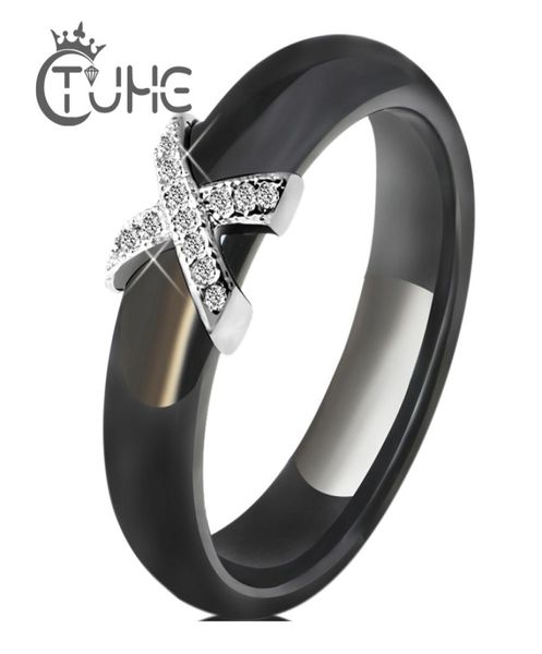 

black white ceramic women039 s ring with crystal rings for women men plus big size 10 11 12 fashion jewelry christmas9353660, Silver