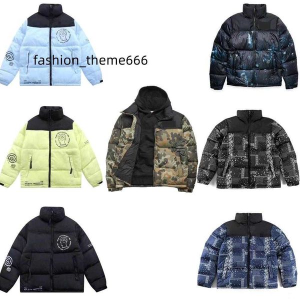 

fashion mens stylist coat letter printing parka winter jacket men women feather overcoat down jackets size s-4xl, Black
