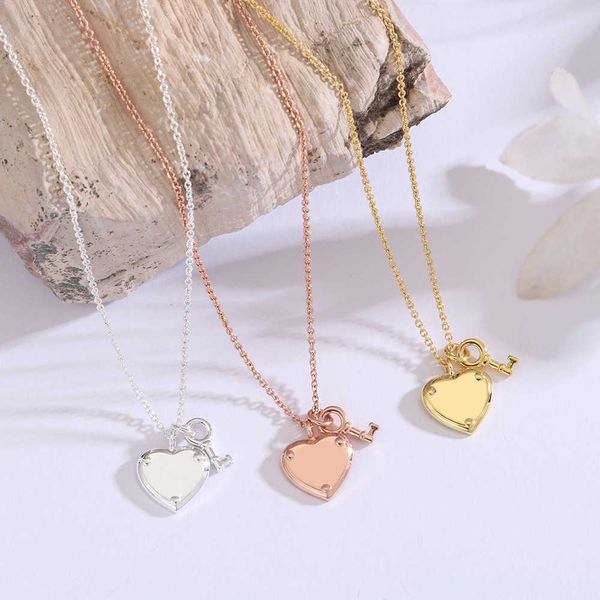 

versatile tiffay di jia necklace boutique jewelry valentine's day gift love pendant heart shaped card advanced design, Black