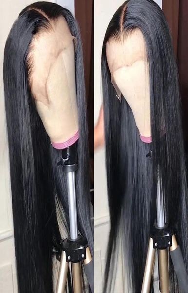 

4x4 13x4 hd lace front wigs 5x5 silky straight natural color 1232inch part yirubeauty peruvian human virgin hair8967478, Black