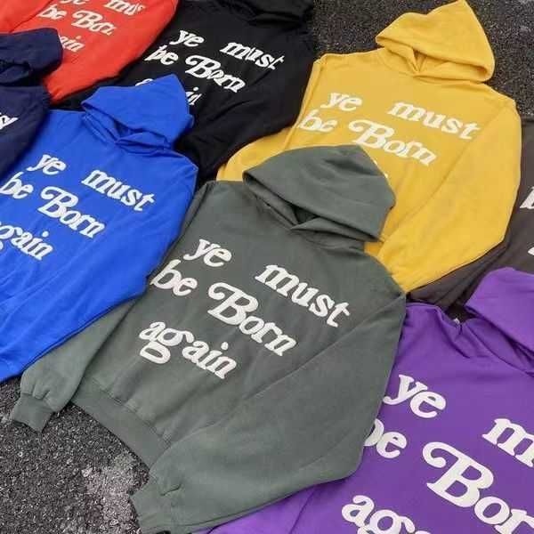 

ye must be born again fleece hoodie sweatshirt cpfm west pullover hoody w220, Black