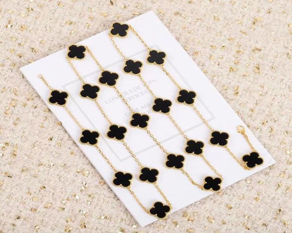 

luxury brand designer clovers necklace for women 18k gold love heart clover 20 leaves flower design necklaces long chain tassel pa5428735, Silver