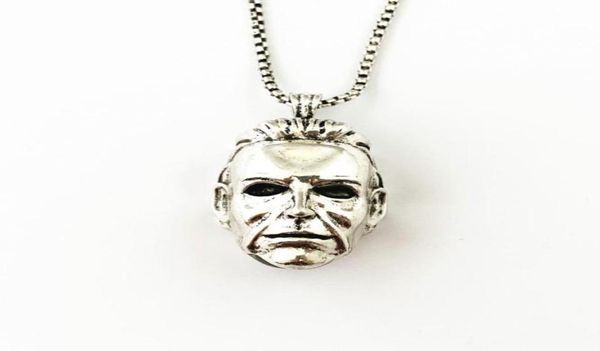 

2021 hbswui michael myers necklace classic horror tv movie show fshion metal jewelry gifts for woman girl men1104274, Silver