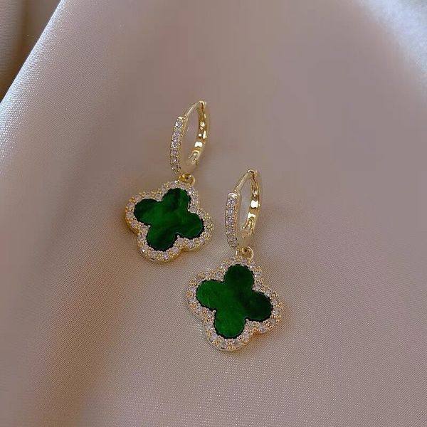 

Designer Earrings Four-Leaf Clover Earrings For Women Jewelry Woman Classic Earrings 18k Gold Plated Luxury Earrings Accessories