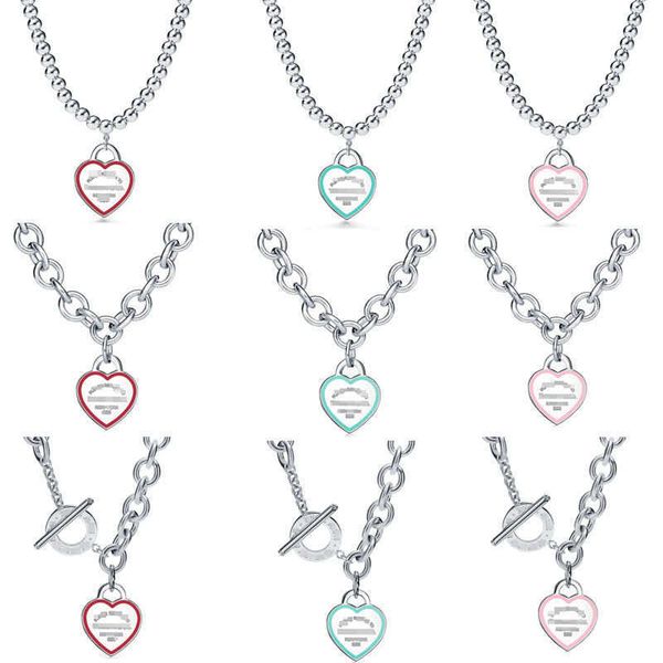 

tiffay classic heart shaped dropper pendant love necklace ot chain ball collar pedigree home, Black
