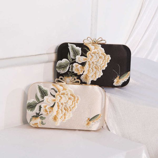 

embroidered dinner bag cheongsam matching bag lady evening dress bag butterfly flower handbag cheongsam bag
