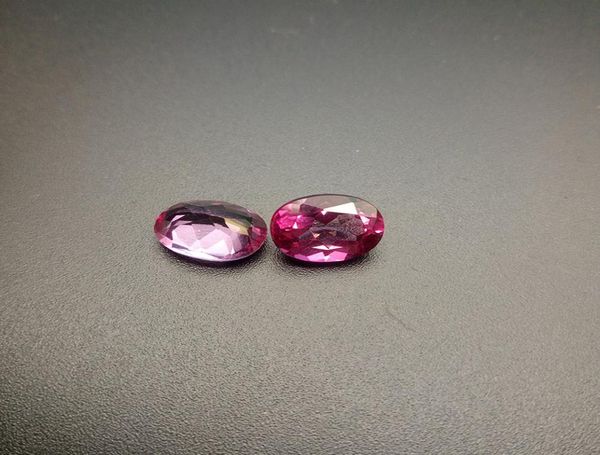 

checkboard cut highend 100 guarantee semiprecious stone 9x7mm oval pink z loose gemstone for jewelry making 10pcslot1411883, Black