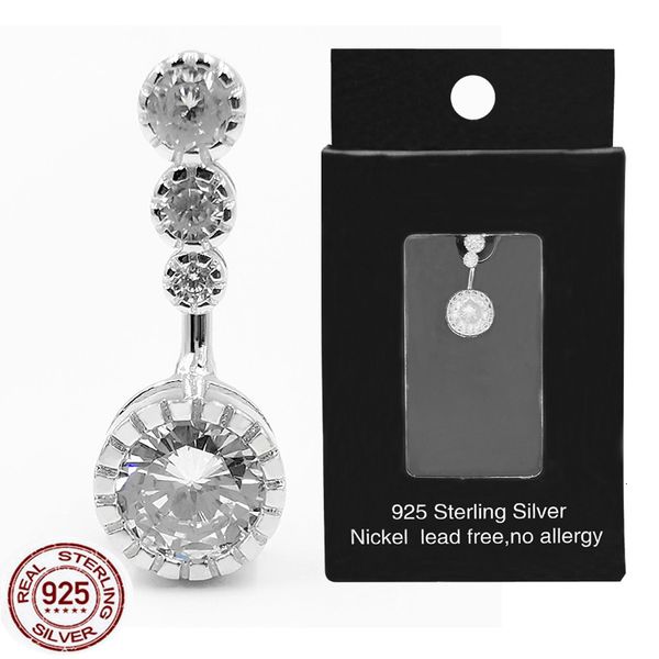 

navel bell button rings cubic zircon ring bar barbell drop dangle body piercing 925 sterling silver belly jewelry 230729