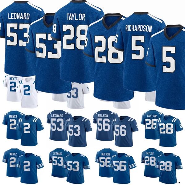 

5 anthony richardson jonathan taylor football jerseys 1 josh downs quenton nelson peyton manning gardner minshew ii alec pierce deforest buc, Black;red